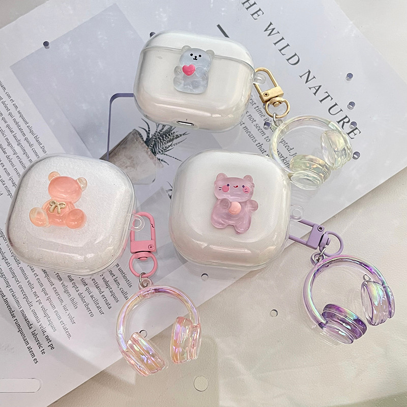 For Baseus WM01 Case WM02 / WM02+ Case / cute Silicone Transparent Earphone Cover  For Baseus WM02