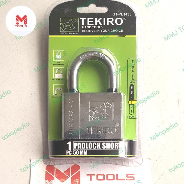 Gembok TEKIRO 50mm Pendek - TEKIRO Gembok Stainless - Gembok Nekel
