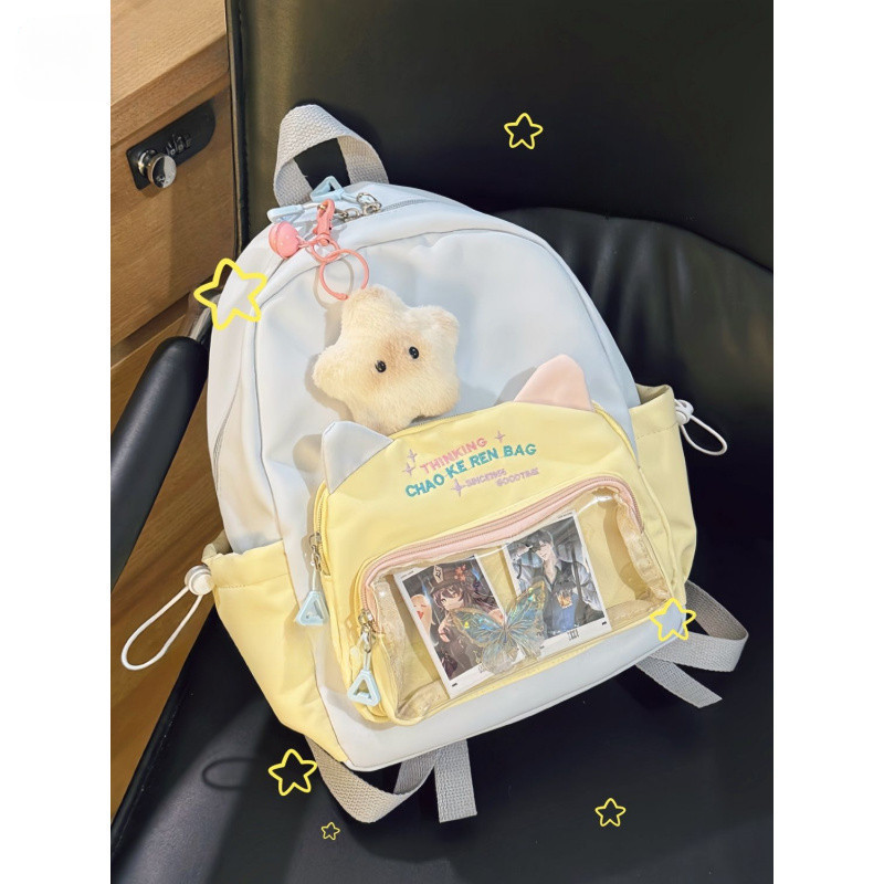 Tas Ransel Perempuan Mini Kecil Transparan Anak Lucu Wanita Tas Sekolah Perguruan Korea Import