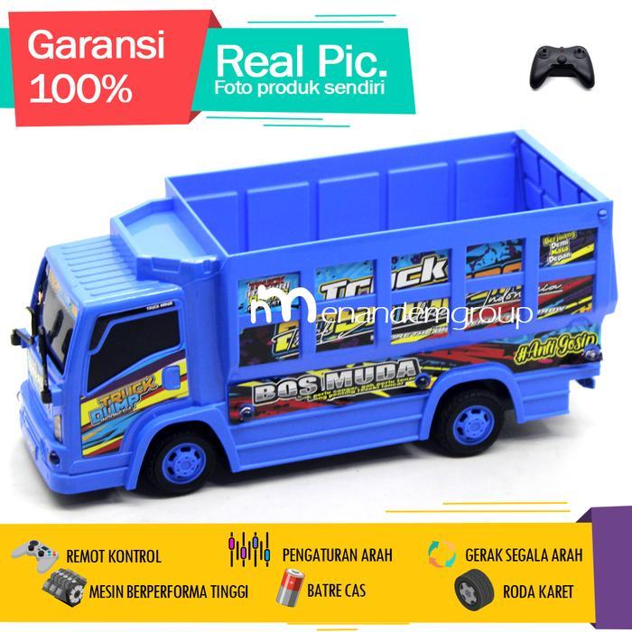 Mainan Mobil Remot Kontrol RC Dump Truk Fusoo Oleng Bos Muda Mania - Biru by Allshopibamz