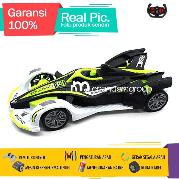Mainan Mobil Remot Kontrol RC Mobil Sedan Balap Formula Listrik Elektrik - Hijau by Allshopibamz