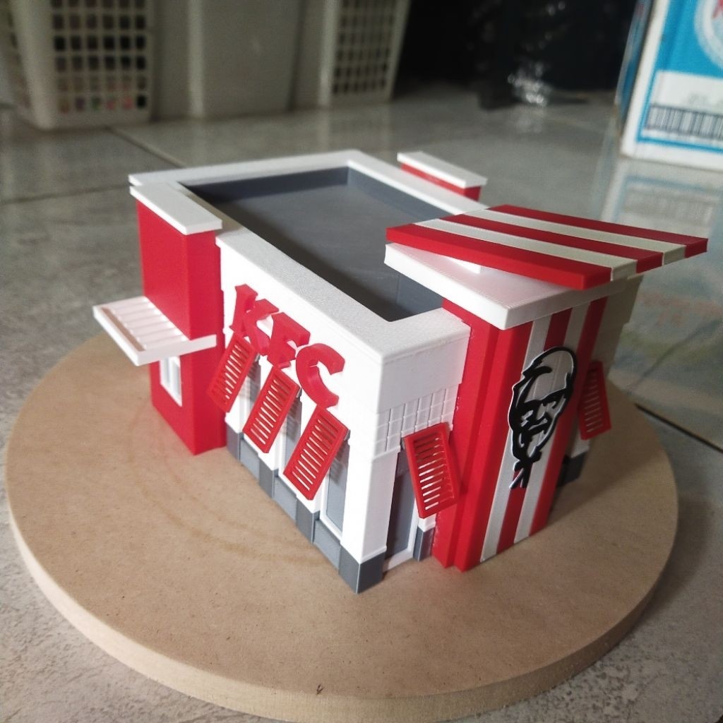 Miniatur, Aksesoris Diorama Gedung KFC Skala 1:64