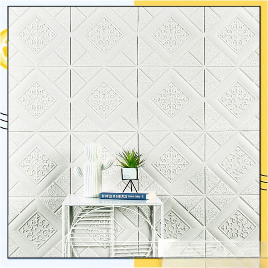 MCC Wallpaper 3D Foam Motif Batik Sultan 70 x 70Cm Tebal 6mm Sticker Wallborder Dinding 3D Motif Kot