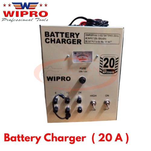 WIPRO BATTERY CHARGER CAS AKI ACCU 20A 20 AMPERE WIPRO 20AHR 20 AHR