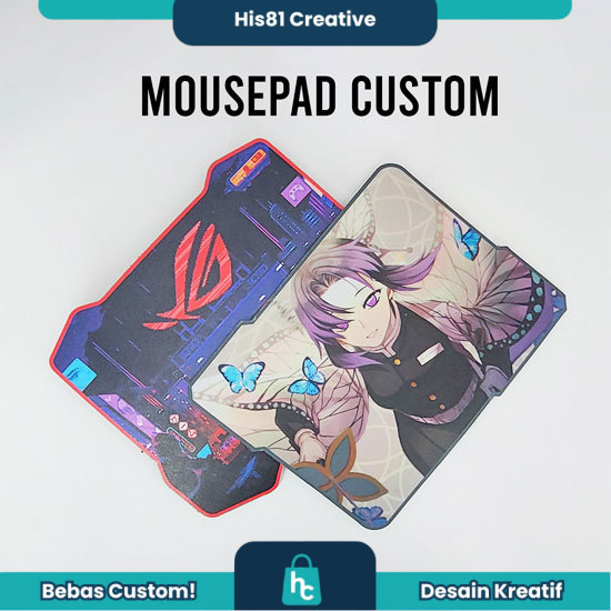 Mousepad Deskmat Custom Ukuran Besar Untuk Kerja dan Gaming Jahitan Rapi Alas Anti Slip Bisa Custom 