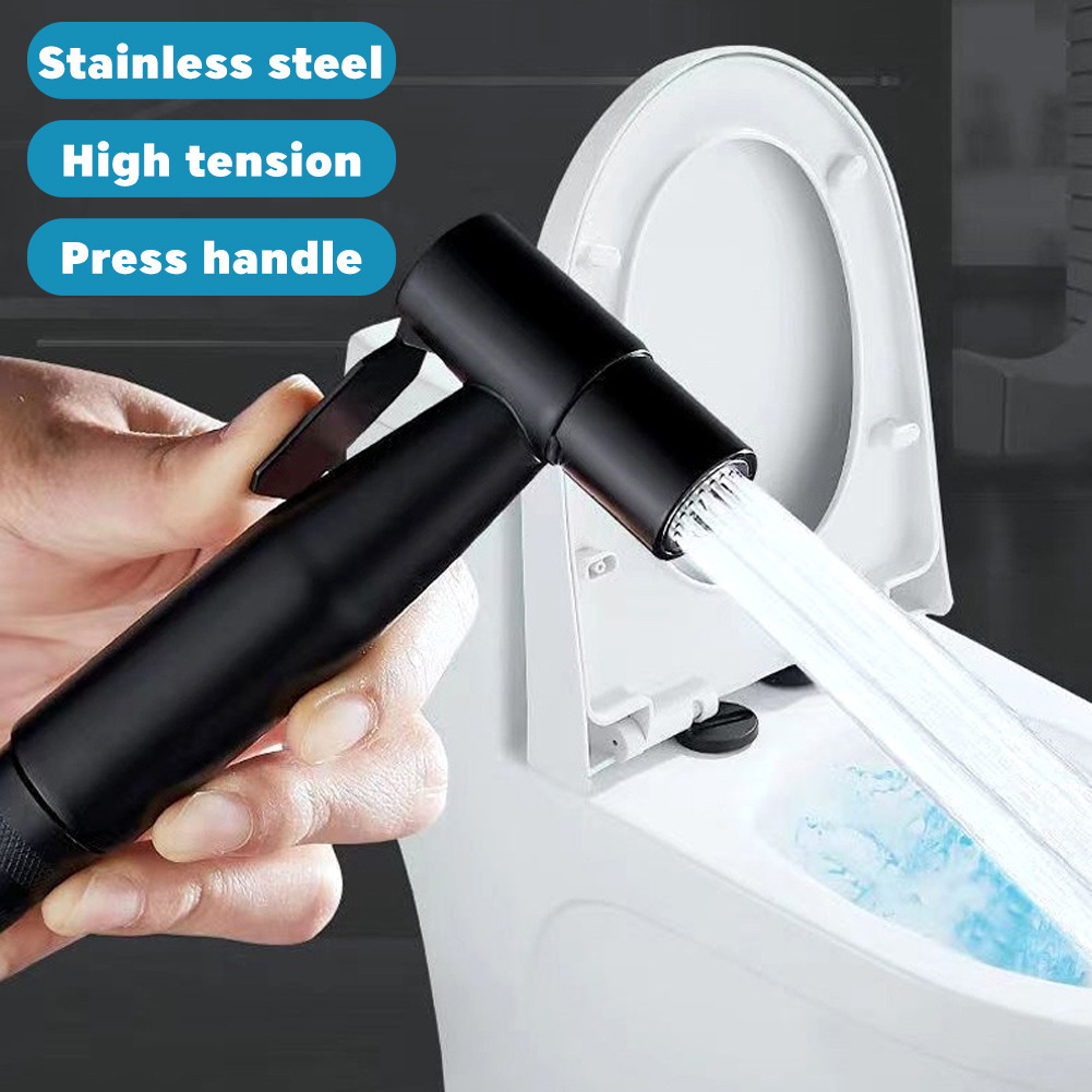 Tempat Penyimpanan Kamar Mandi Stainless Steel Semprotan Bidet Bertekanan Tinggi Pegangan Tangan