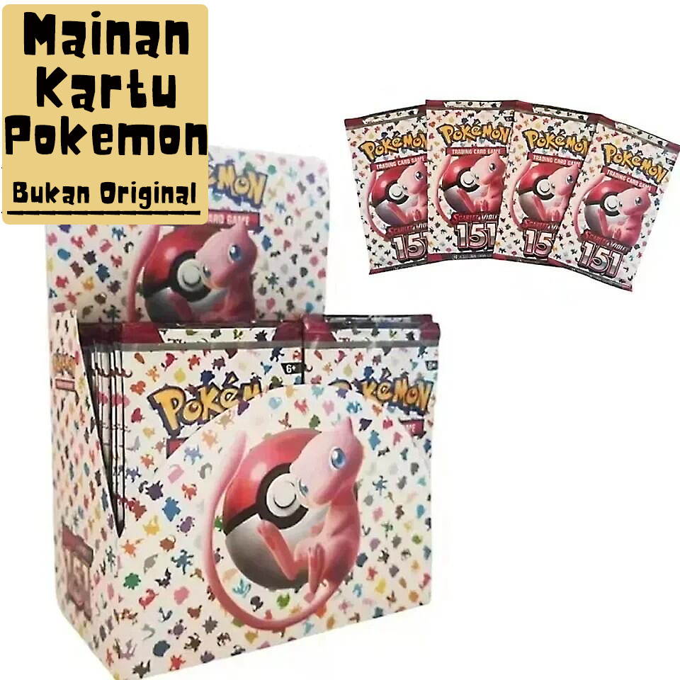Mainan Kartu Pokemon 151 Booster Pack Pokemon / Pokemon Card Toys 151 Booster Pack Pokemon