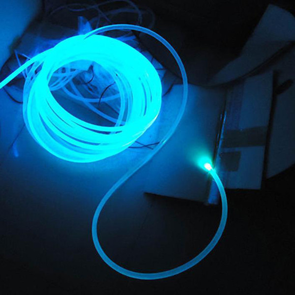 Long 1M PMMA Side Glow Optic Fiber Cable 1.5mm/2mm/3mm ameter for Car LED Lights Bright Hogard