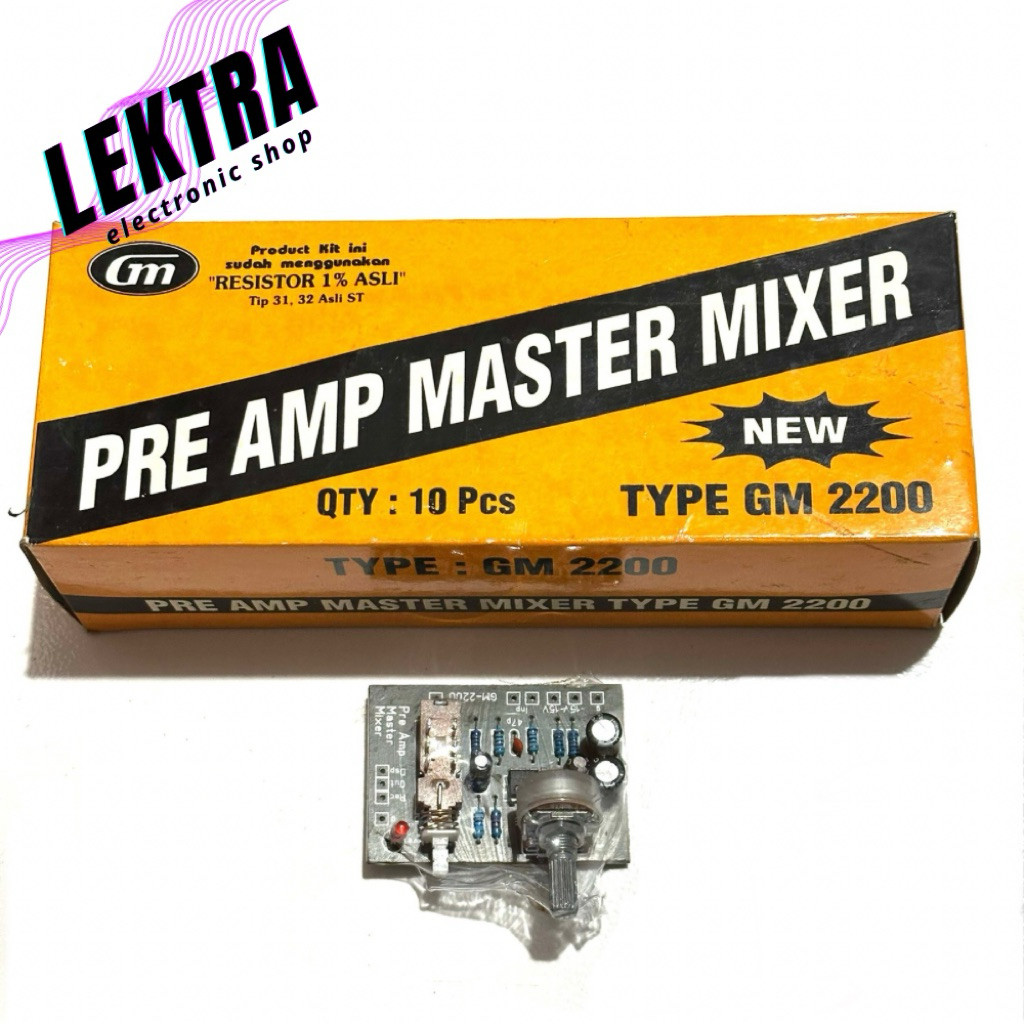 Kit GM 2200 /1 BIJI Pre Amp Master Mixer Preamp GM2200 Tip 31 32 Resistor 1%
