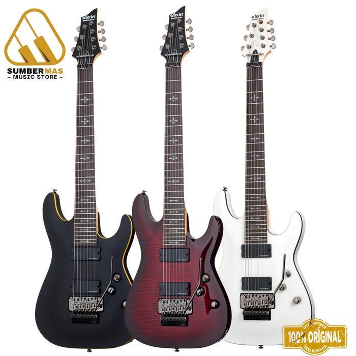 Schecter Demon 7FR 7-Strings Electric Guitar | Gitar Tremolo Up down - Aged Black Satin