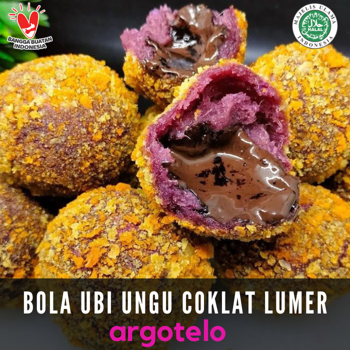 Bola Ubi Ungu Lumer Coklat Argotelo Oleh Oleh Khas Pasuruan isi 20