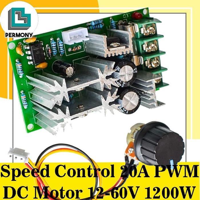 jayamerdekamarket | Speed Control 20A PWM DC Motor 12-60V 1200W PWM 20A