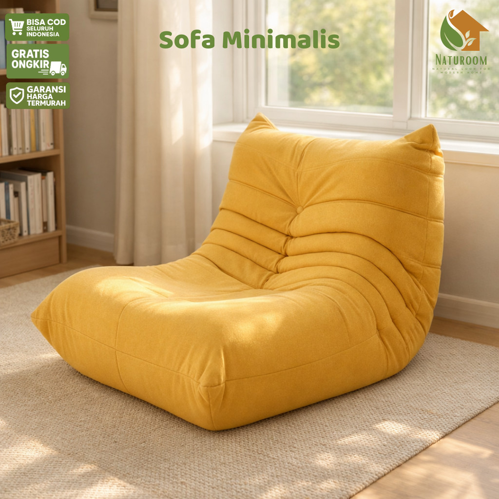 Sofa Lantai Minimalis Sofa Ruang Baca Buku Naturoom Minimalis Sofa Kamar Tidur Aesthetic Sofa Empuk 