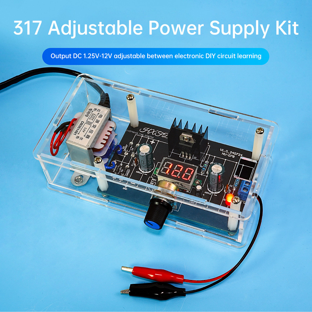 LM317 Adjustable Power Supply Y Kit DC-DC Voltage Regulator Module Component Soldering Electronics K