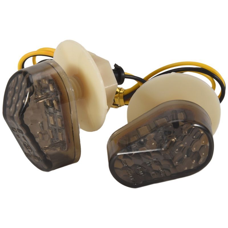 Reliable-Motorcycle 2Pcs LED Mount Flush Blinker Tail Incator Turn Signals Light For YZF R1 R6 R6 SF
