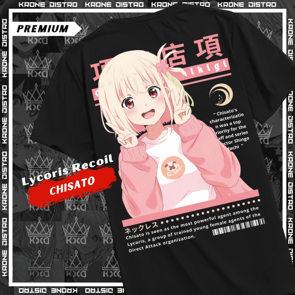 Kaos Anime CHISATO NISHIKIGI - Tshirt Distro Lycoris Recoil Takina