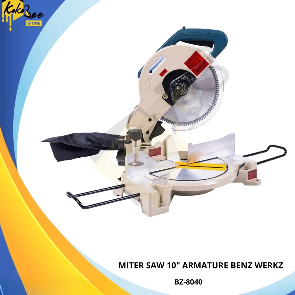 Benz Werkz Mesin potong aluminium kayu sudut / Miter Saw 10" Armature BZ-8040