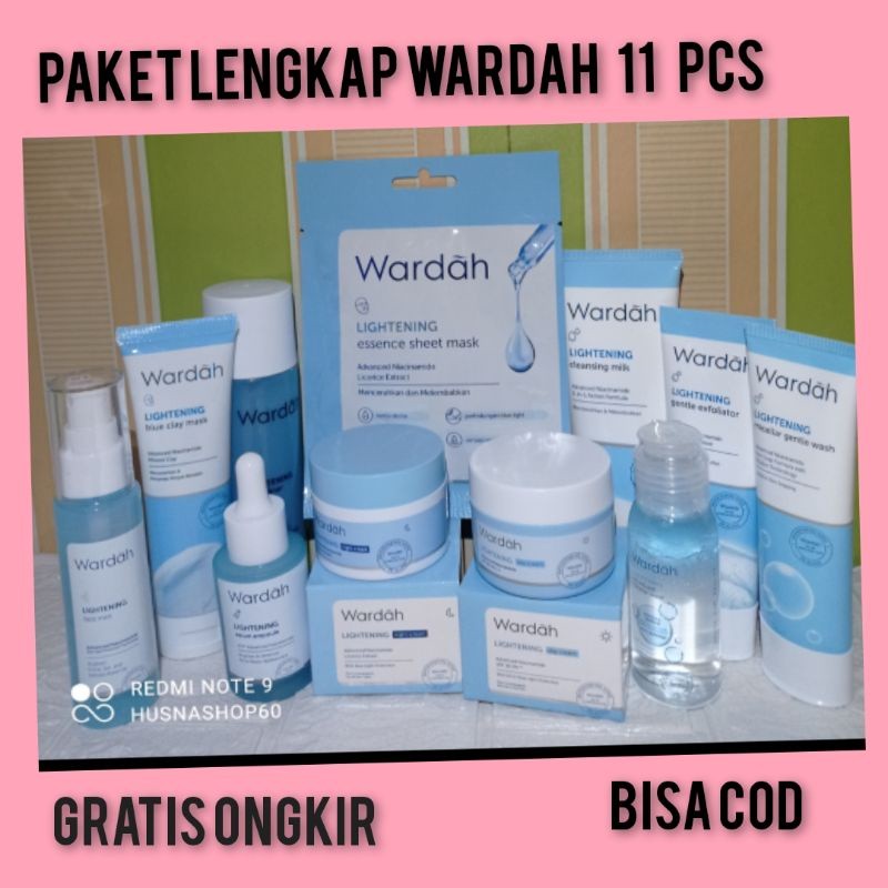 Free Bubble Wrap Paket Wardah Lightening Lengkap 11 Pcs / Paket Wardah Glowing / Wardah Original BPO