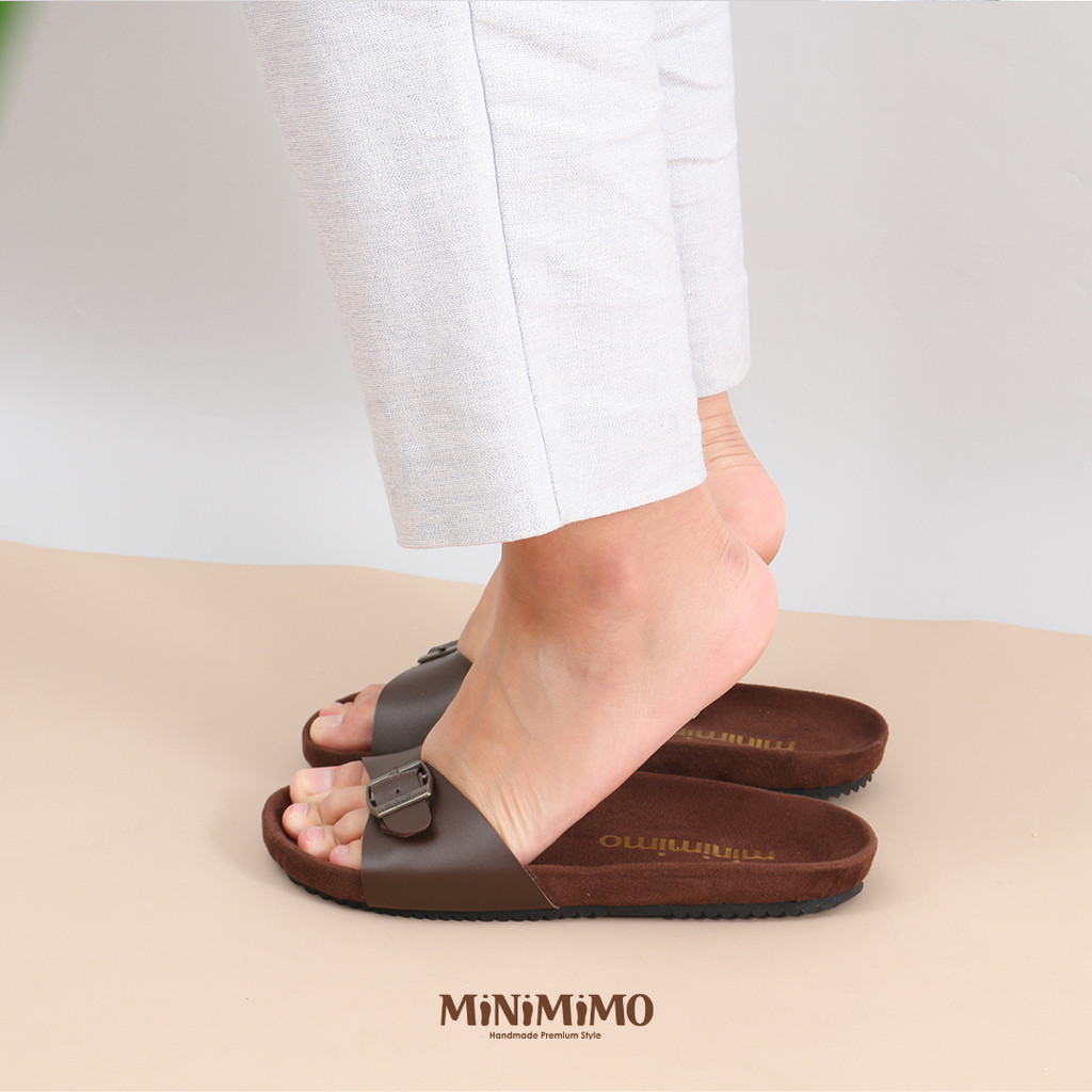 Uncle Jack Sandal Flat Wanita - MF 001 Brown