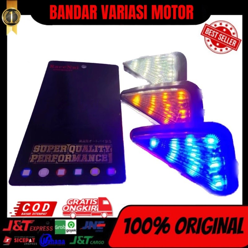 PROMO LAMPU SEN TEMPEL SEGITIGA LED UNIVERSAL BUAT R15 V3 CBR150R NINJA250 KARBU NINJA250 RR MONO LA