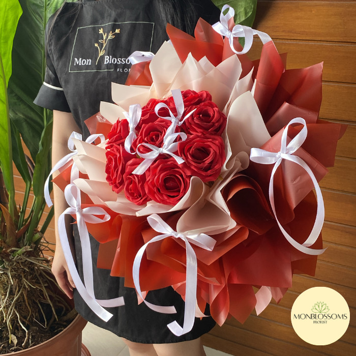 Monblossoms | Korean Bouquet Roses Artificial Flowers| Buket Bunga | Bouquet Bunga | Buket Bunga Art