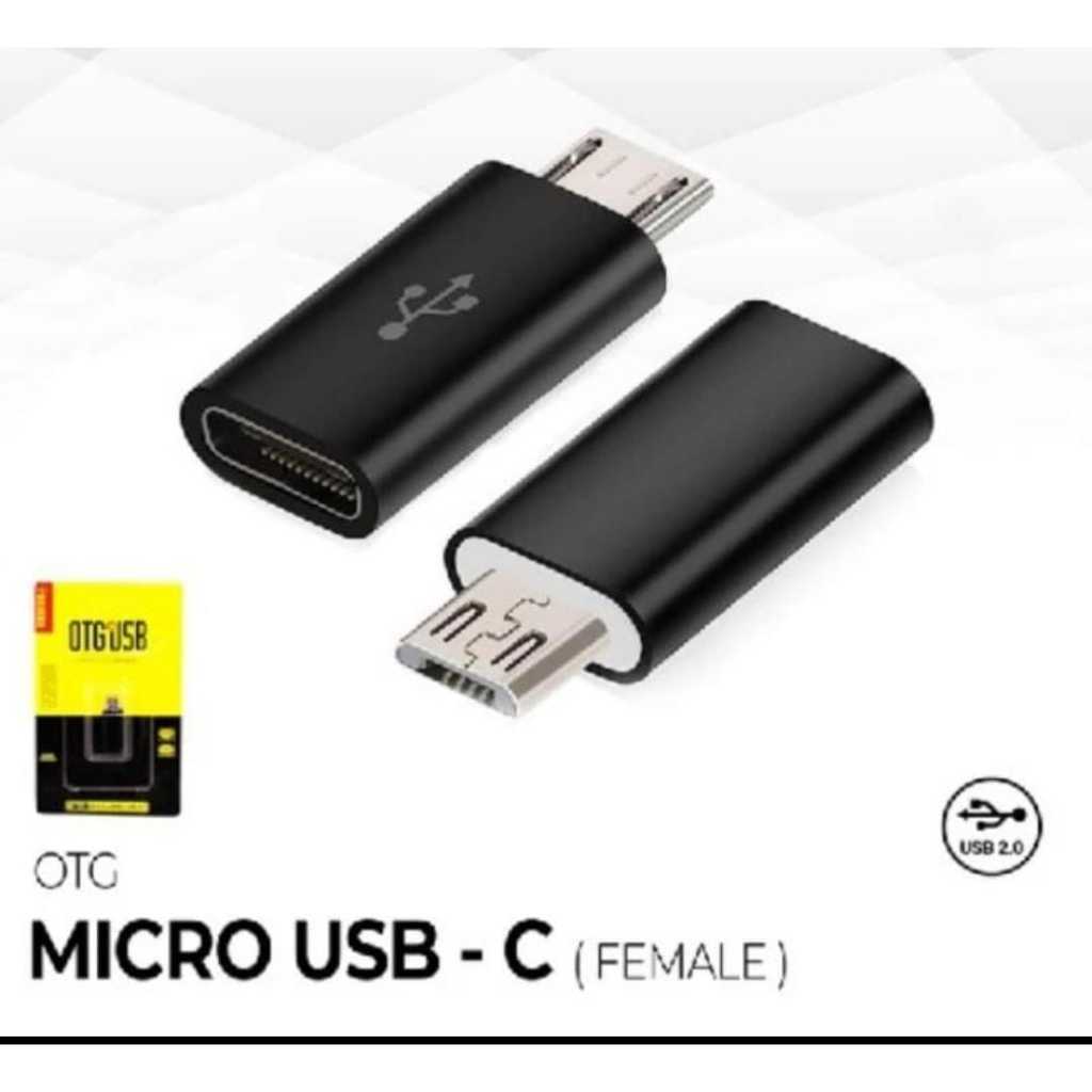 OTG Micro USB to Type C Converter Micro USB ke Tipe C