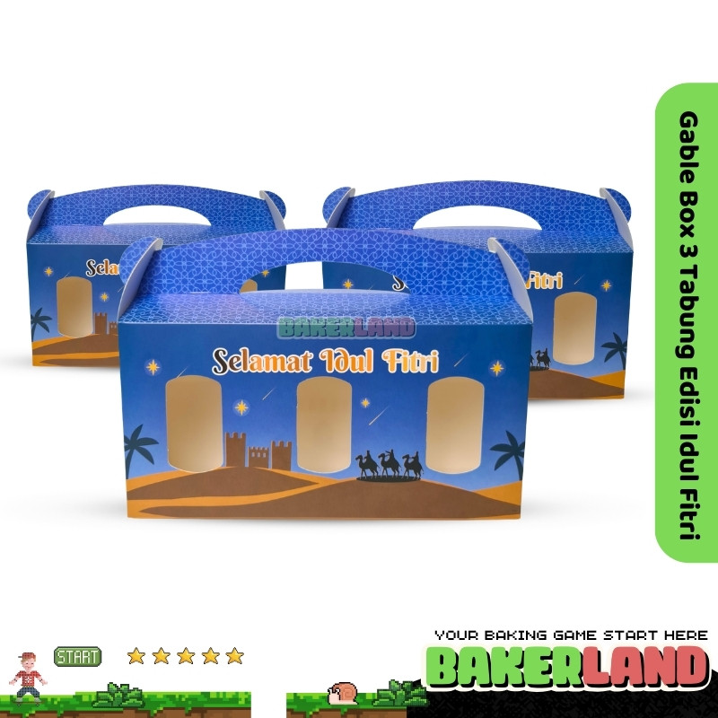 Box Jinjing Lebaran / Gable box / gable box idul fitri / gable box 3 toples / gable box lebaran
