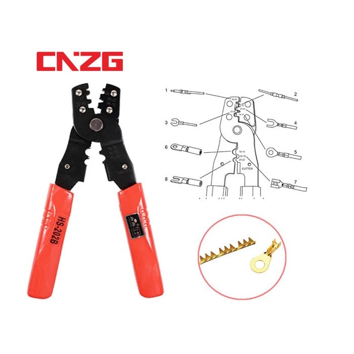 Tang Krimping Skun 4 in 1 Krimping Terminal Skun + Kupas Kabel + Potong Kabel Terminal