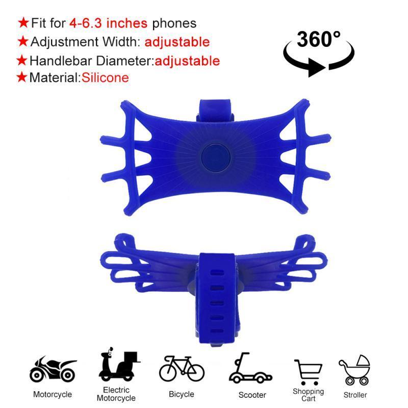 2023 NEW 360 Rotatable Creative Silicone Bicycle Phone Holder Balance Baby Car Motorcycle Stand Brac