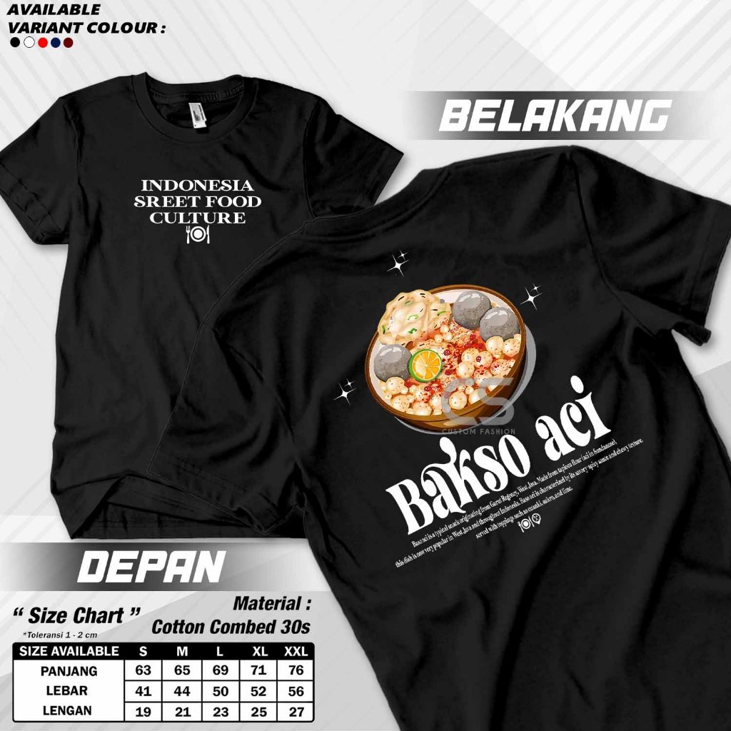 Kaos Indonesia Local Food Series SAMBEL PECEL LELE LALAPAN  Tshirt Culture Baju Distro Makanan Kulin