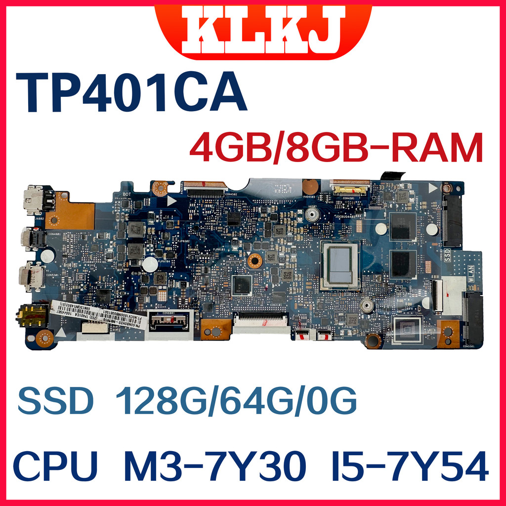 nzi TP401CA Laptop Motherboard For Vivobook Flip 14 TP401C TP401CA Mainboard 4GB/8GB-RAM M3-7Y30 I5-