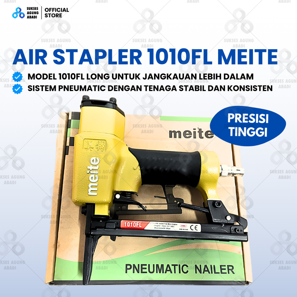 AIR STAPLER / PNEUMATIC STAPLER / MESIN STAPLES 1010 FL LONG MEITE