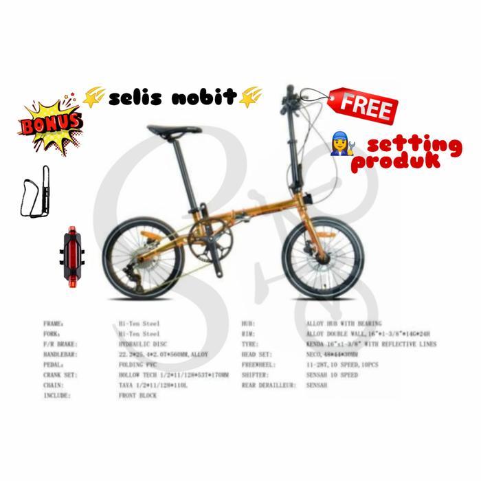 Sepeda Lipat 16 Inch RACELLO NOBIT 10 Speed Hidrolik