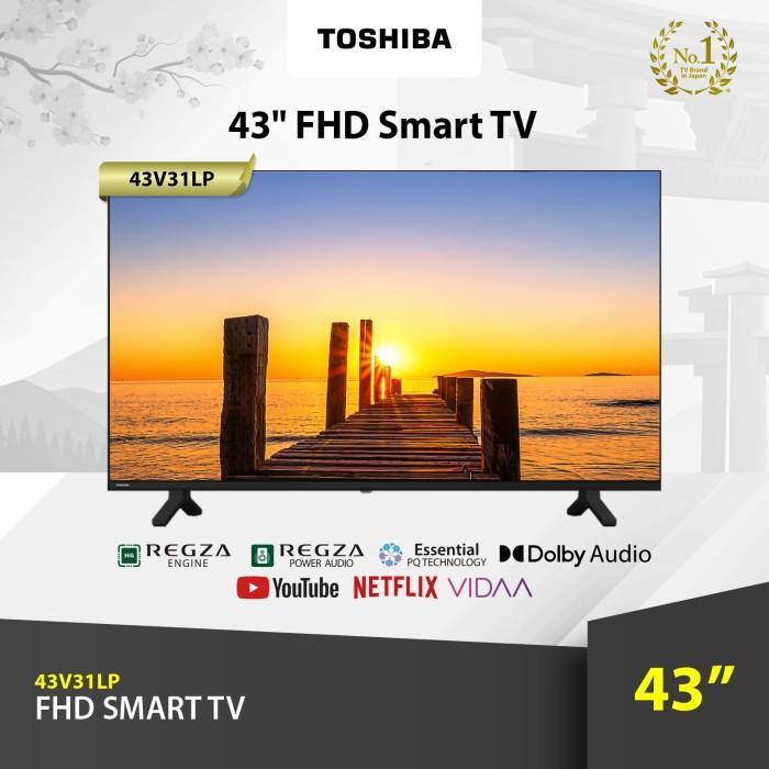 Toshiba TV 43 inch Smart TV - WIFI Netflix Disney+ Youtube Dolby HDMI TV Digital DVB-T2 - 43V31LP