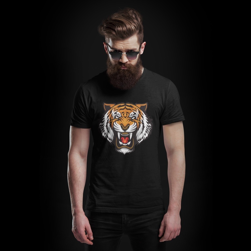 KAOSBOS.ID - Kaos Distro Macan Glow In The Dark Harimau Gambar Macan Pria 3d Kaos Pria