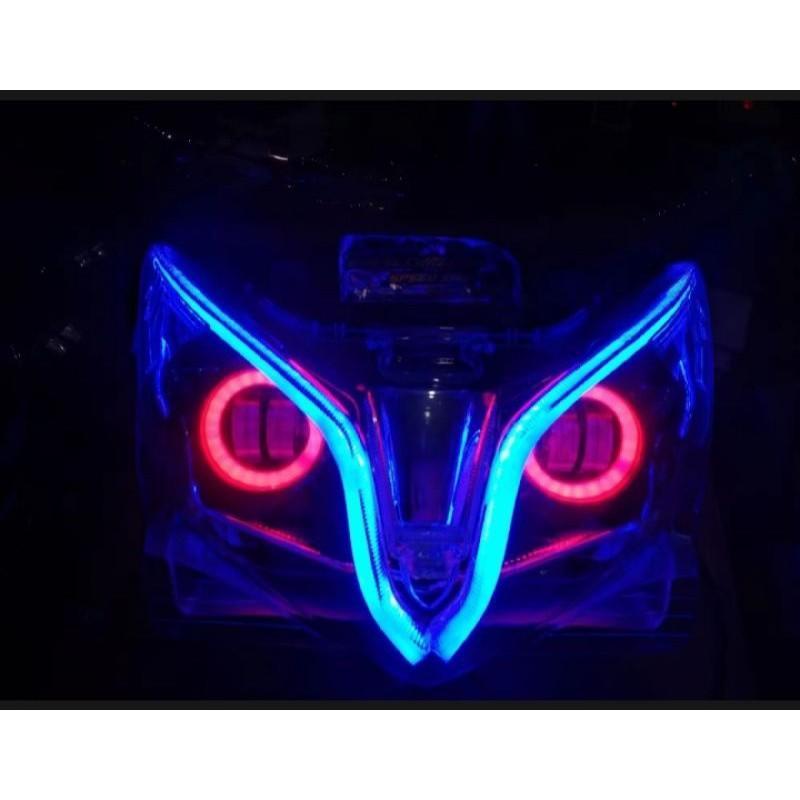 Reflektor Lampu Depan Honda Vario 125 techno model Custom Daymaker alis warna | Vario 125 bohlam kzr