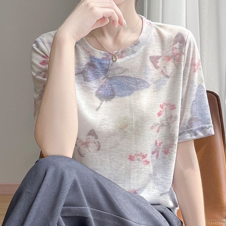 New Tencel Breathable Short-Sleeve T-Shirt