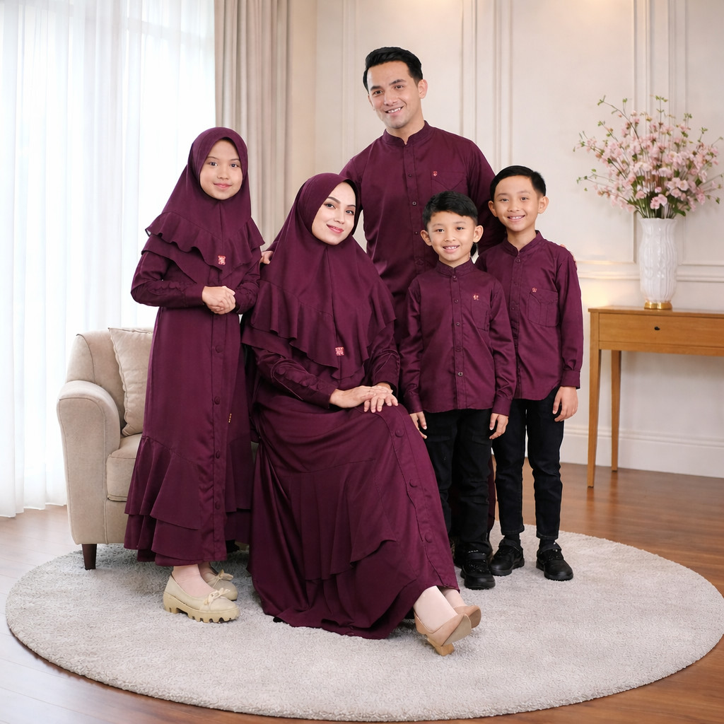 Sarimbit Arafah Couple Keluarga Setelan Set Keluarga Family Gamis Dewasa Syari Ibu Anak Perempuan Pa