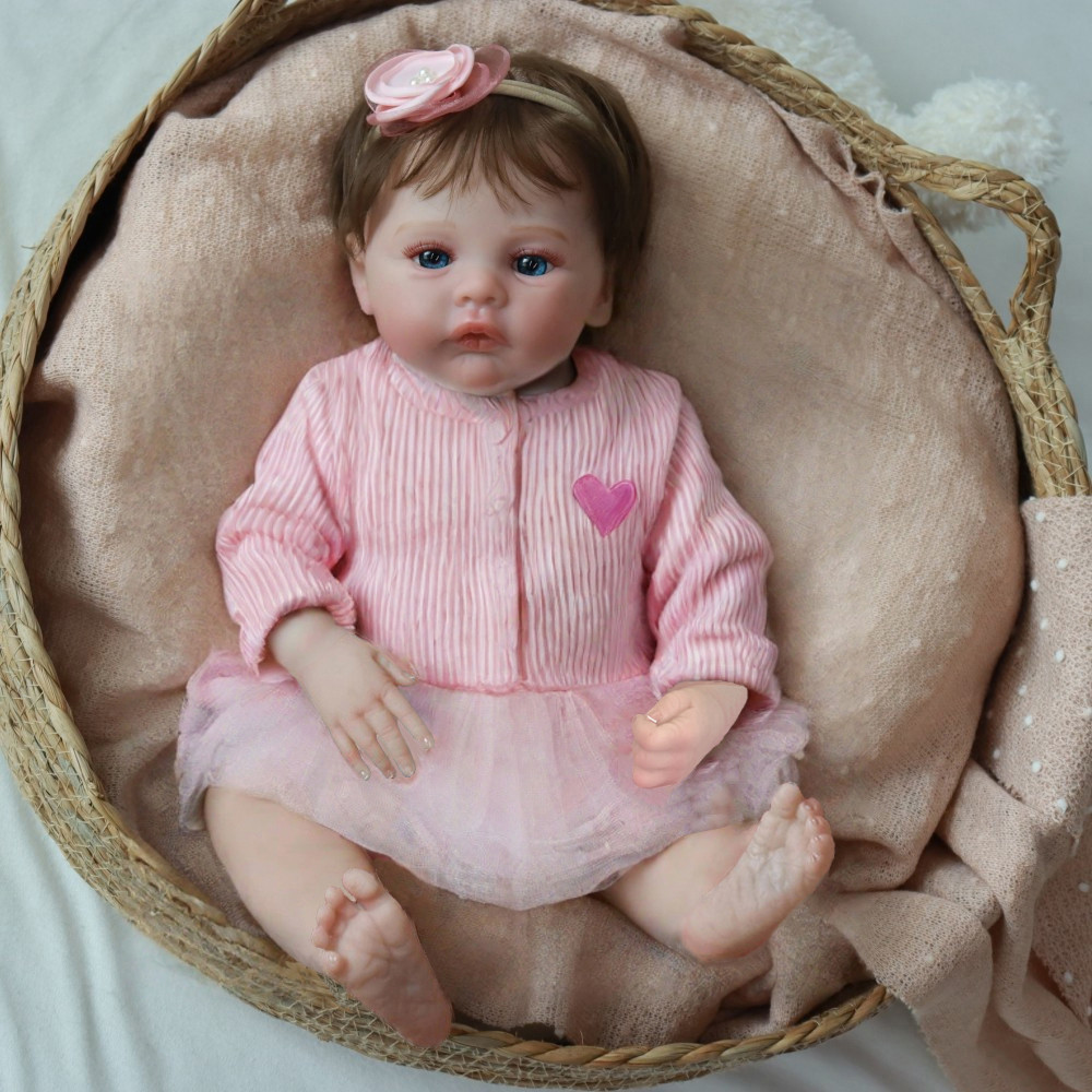 48cm Realistic Reborn Baby Doll Real Full Body Silicone Vinyl Bebe for Girl Already Painted Baby Ali