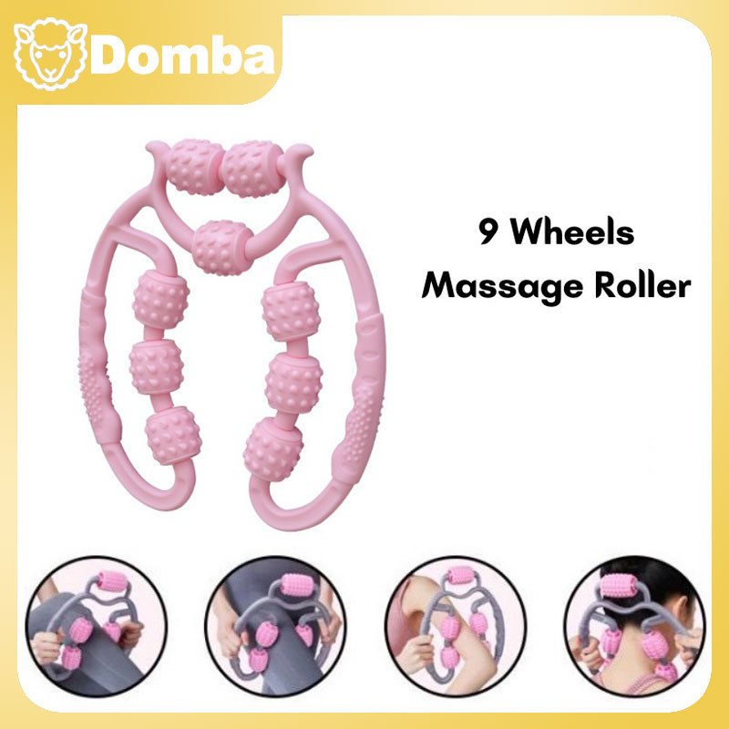 Alat Pelangsing Kaki 9 Roller - Penjepit Kaki Roller Pijat Multifungsi Untuk Yoga & Relaksasi Otot B