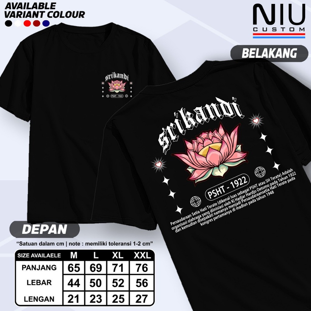 Kaos Distro PSHT Setia Hati Terate SRIKANDI-VEKTOR Kaos PSHT 1922 Raja Tega Srikandi SH Kopashter