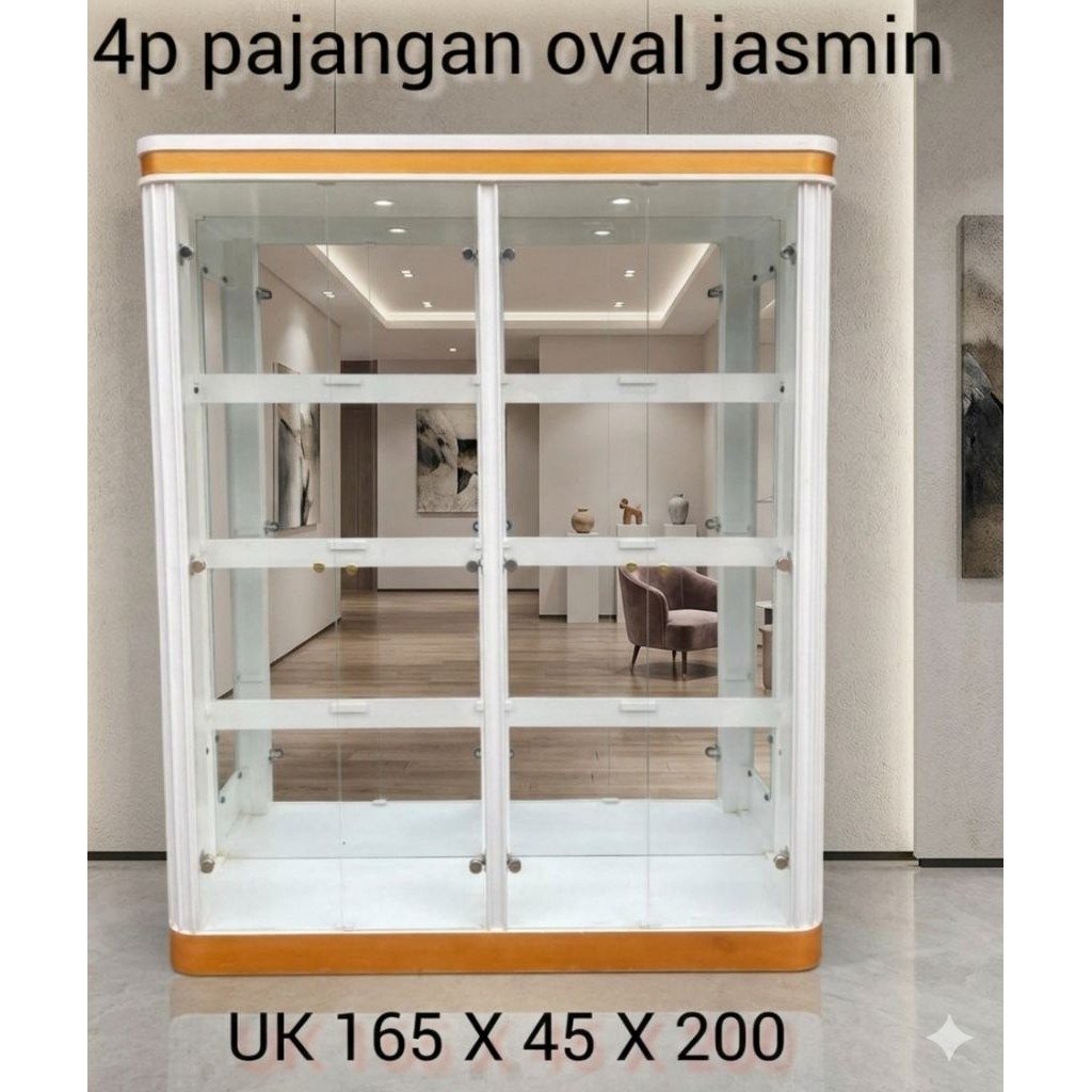 Buvet / Bufet Pajangan 4 pintu Oval Jasmin