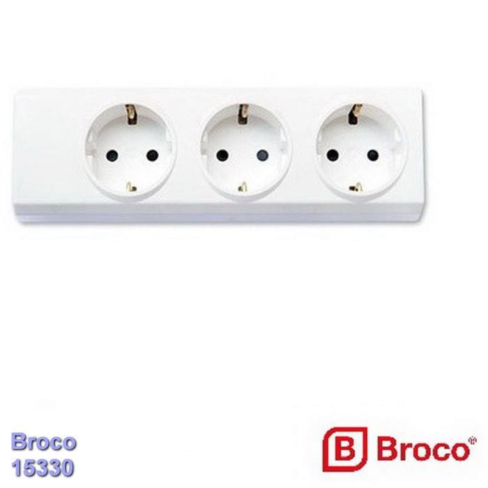 Broco Stop Kontak Terminal 3 Lubang 15330 / Stop Kontak Broco 3 Lubang