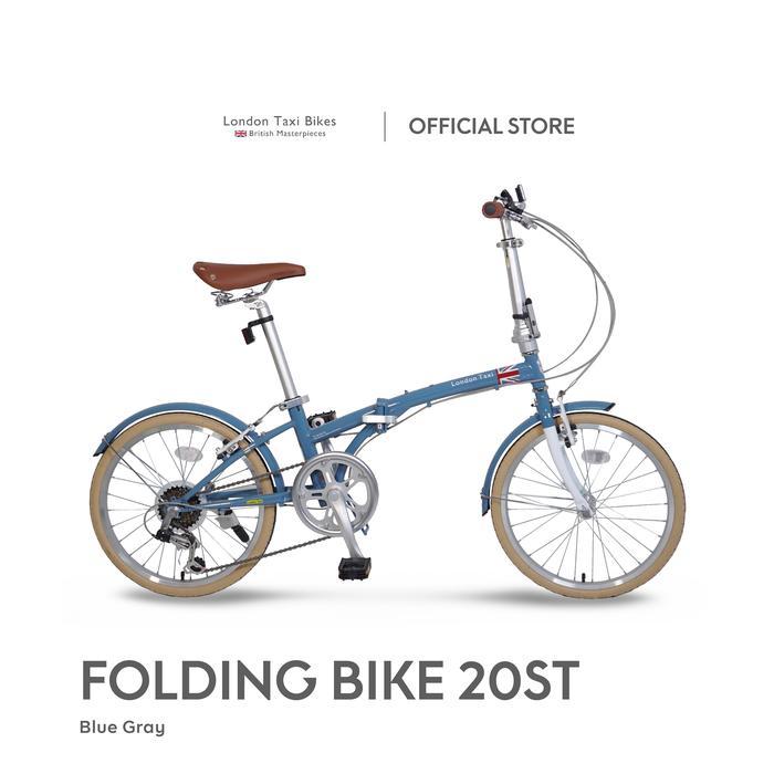 Sepeda Lipat London Taxi Folding Bike 206S - Blue Gray