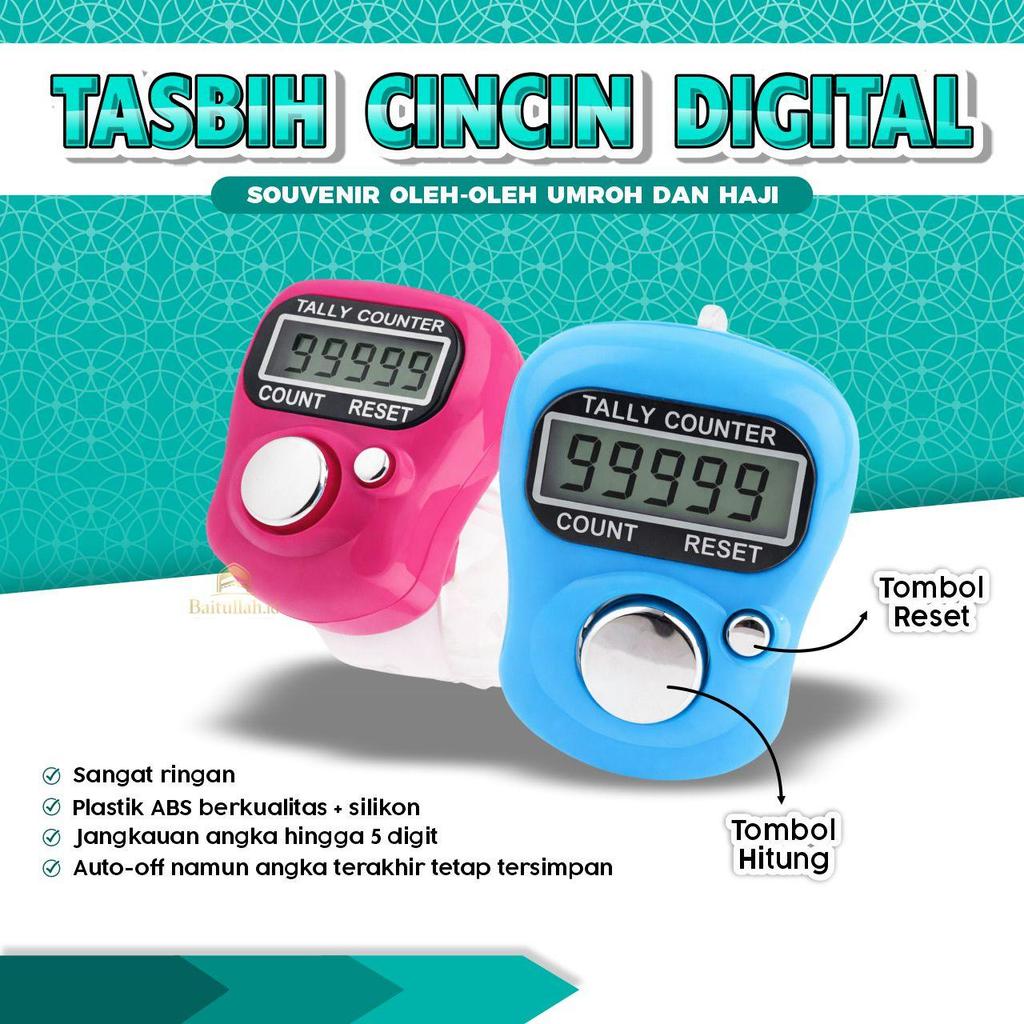 BAITULLAH.ID - Cincin Tasbih Digital Mini Souvenir Haji dan Umroh Alat Hitung Tasbih Digital Mini Ke