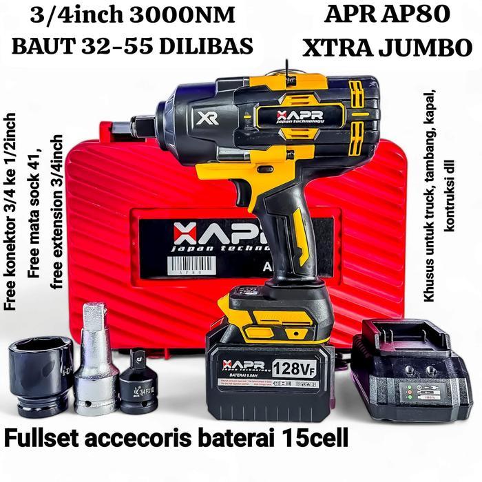 APR AP80 PROMAX+ TORSI 3000NM APR impact wrench xtra jumbo 3/4inch type AP80 3000NM TERBARU