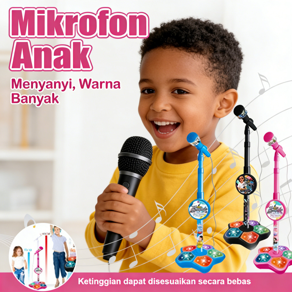 Mic Karaoke Anak Untuk Mikrofon Menyanyi Anak Kids Mainan Karaoke Anak