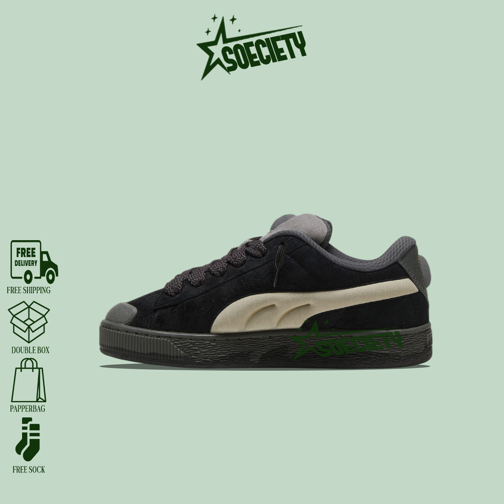 Sepatu Sneakers Puma  Suede Xl Black Shadow Grey BNIB Unisex
