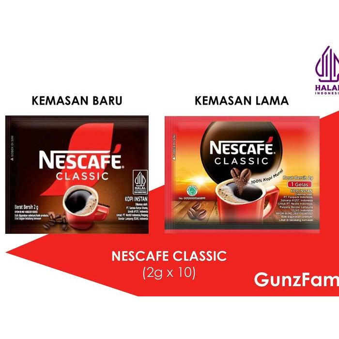 Nescafe Classic Sachet 2gr - 1 Pack isi 60 Sachet