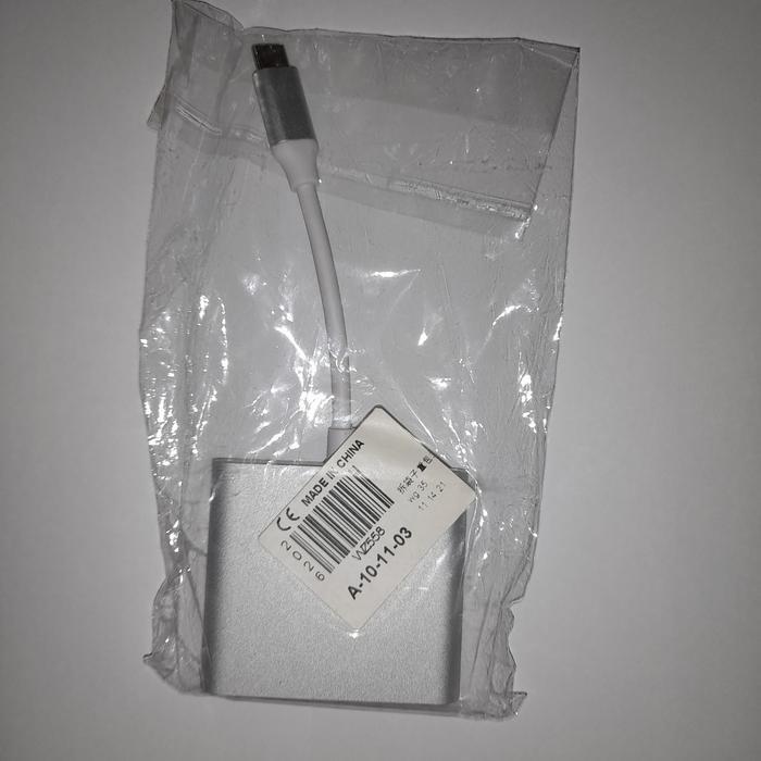 Konektor Converter Usb Type C to HDMI Multiport Macbook 2016 - Silver - Silver